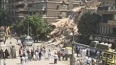 المتهم الأول بواقعة انهيار عقار أرض الجولف: أعمال التشطيب التي نفذناها لا تؤدي لانهيار العقار | تحقيقات