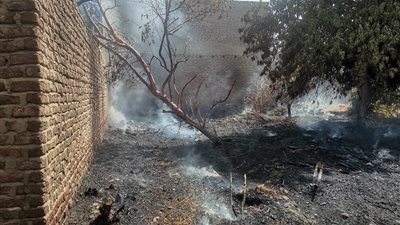 السيطرة على حريق حديقة بجوار الإدارة التعليمية بالوقف في قنا