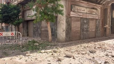 انهيار شرفتين بأحد العقارات دون وقوع إصابات في الإسكندرية