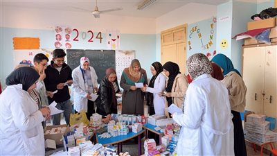 جامعة المنيا تنظم قافلة متكاملة بمركز بني مزار