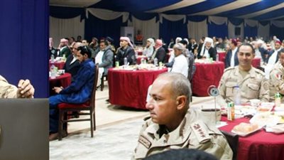 المنطقة الغربية العسكرية تنظم حفل إفطار لعدد من شيوخ وعواقل محافظة مطروح