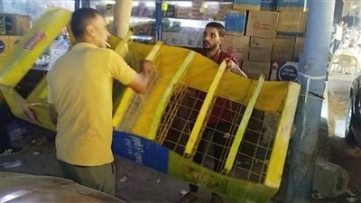 حملات لرفع الإشغالات المخالفة على الكورنيش ووسط مدينة مرسى مطروح