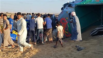 حادث مروري بمنطقة الجراولة شرق مطروح