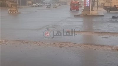 سقوط أمطار خفيفة على مدينة سيدي براني بمحافظة مطروح