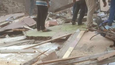 انهيار مبنى بمنطقة الإمام الشافعي بالقاهرة