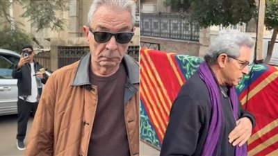 أصدقاء العمر.. محمود سعد ومحمود حميدة يشاركان في تشييع جثمان المخرج داوود عبد السيد