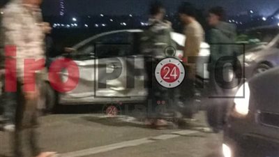 السرعة الزائدة تتسبب في تحطم 3 سيارات أعلى نزلة الدائري بشبرا الخيمة