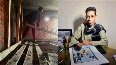 من النجارة إلى الرسم والكتابة.. شاب سوهاجي يتحدى الظروف ويبحث عن حلمه: بصرف على البيت بعد وفاة والدي