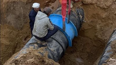 جهاز 6 أكتوبر: جارٍ الانتهاء من إصلاح كسر خط الطرد بطريق الواحات