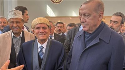صوت قراء مصر يصدح بأنقرة.. الرئيس التركي يستقبل الشيخ نعينع في احتفالية قرآنية
