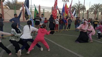 شد الحبل والمرجيحة أبرز ألعاب الأطفال في ثاني أيام عيد الفطر بحدائق الشباب والرياضة بسوهاج