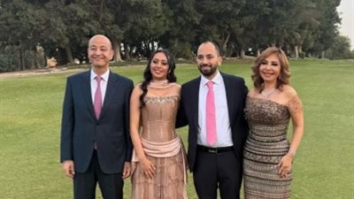 عمرو أديب ولميس الحديدي يحتفلان بخطوبة نجلهما| صور