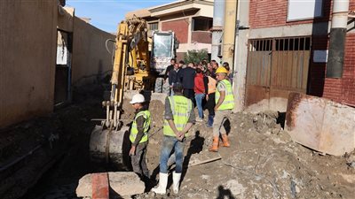 الانتهاء من إصلاح خط طرد محطة معالجة الهانوفيل بالإسكندرية وإعادة التشغيل بكامل الطاقة