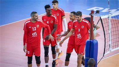 رجال طائرة الأهلي إلى ربع نهائي إفريقيا بعد الفوز بثلاثية أمام كاليبي الغاني