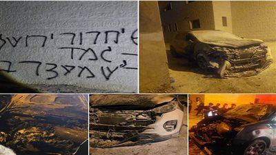 مستوطنون يحرقون مسجدًا ومركبتين لفلسطينيين في رام الله