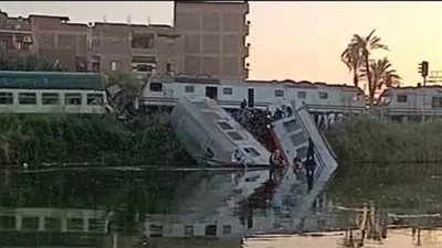 حبس السائق المتسبب في حادث تصادم قطاري المنيا 10 سنوات