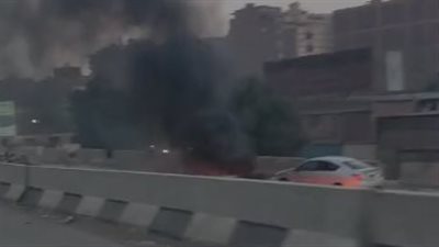 نشوب حريق في مخلفات وتصاعد أدخنة بجوار محطة مترو الطريق الدائري