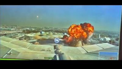 بعد ادعاء إيران.. الكويت تنشر فيديو لـ هجوم مسيرة إيرانية على مبنى الركاب بمطارها الدولي