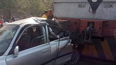 مصدر: لا خسائر بشرية في حادث دهس قطار منشاة القناطر لسيارة أثناء عبورها مزلقان الجلاتمة
