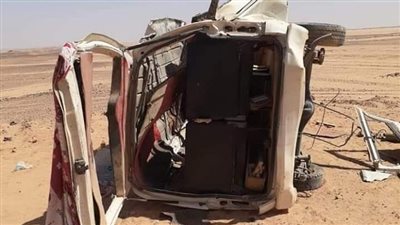 إصابة 5 أشخاص إثر انقلاب ميكروباص على طريق قنا - نجع حمادي 