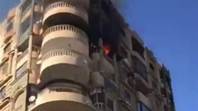 اندلاع حريق هائل داخل شقة سكنية بكورنيش حلوان