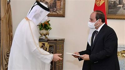 وزير الخارجية القطري: نقلت تحيات أمير البلاد إلى الرئيس السيسي (صورة)