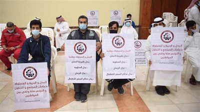 عاملون بالقطاع النفطي الكويتي يعتصمون للمطالبة بحقوقهم (صور)