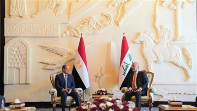 تعرف على خلفية وطبيعة اللوحة الجدارية التي ظهرت خلف السيسي وقت لقائه الرئيس العراقي