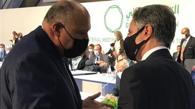 وزير الخارجية يبحث ملف سد النهضة مع نظيره الأمريكي 