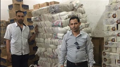 ضبط مخزنين للسلع الغذائية دون ترخيص بالقليوبية
