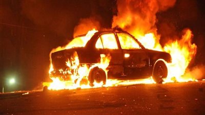 ولع فيها ببنزين.. القبض على سائق أضرم النيران في سيارة زميله ببورسعيد