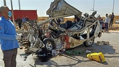 مصرع وإصابة 8 أشخاص في حادث انقلاب سيارة قبل كمين الغردقة الشمالي