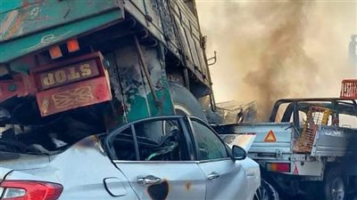 اشتعال نيران وتحطم سيارات وضحايا وتشكيل لجنة هندسية لمعاينة الطريق.. تفاصيل حادث الدائري| فيديو