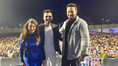 حمادة هلال يحتفل بخطوبة إلهام عبد البديع ووليد سامي | صور