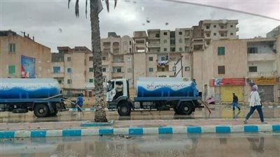 سقوط أمطار خفيفة على مدن وقرى محافظة مطروح