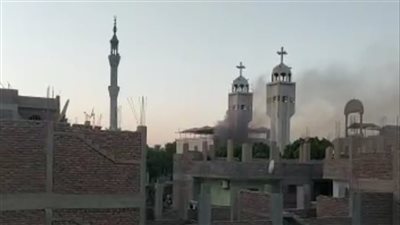 اندلاع حريق في كنسية مار يوحنا بالأقصر.. والنيران تلتهم استراحة البابا