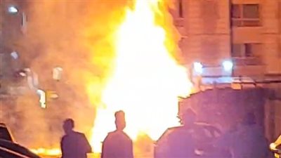 اندلاع حريق بكشك غاز في شارع عالم الروم بمطروح