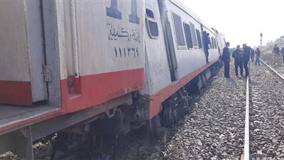 خروج قطار بورسعيد - سوهاج عن القضبان بمحطة القنطرة غرب بالإسماعيلية
