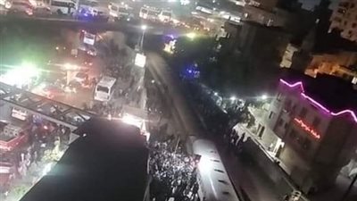 خروج قطار عن مساره بقليوب وإصابة 4 أشخاص